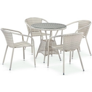 Комплект мебели Эльвен T705ANT-Y137C-W85 4Pcs Latte (иск.ротанг)
