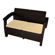 Двухместный диван Yalta Sofa 2 Seat Chocolate (иск.ротанг)