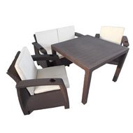 Обеденная группа Yalta Premium Lunch Set Chocolate (иск.ротанг)