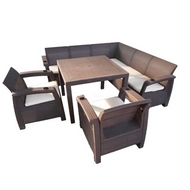 Обеденная группа Yalta large set Chocolate (иск.ротанг)