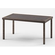 Стол Кингстон Макси 160х90 (dark brown) иск.ротанг