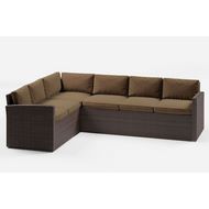 Угловой диван Кингстон (Kingston) dark brown иск.ротанг