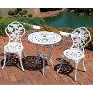 Набор мебели Античная роза (Antique Rose) white из литого алюминия
