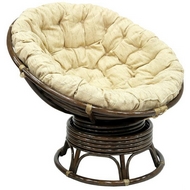 Кресло-качалка вращающееся Papasan 23-01B (тёмно-коричневое)