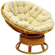 Кресло-качалка вращающееся Papasan 23-01B (коньячное)