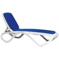 Шезлонг пластиковый Omega вставка blue