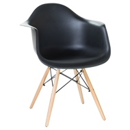 Стул Eames DAW PP620 светлые ножки, цвет: черный