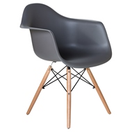 Стул Eames DAW PP620 светлые ножки, цвет: серый