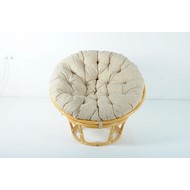 Кресло Papasan (в комплекте белая подушка) 23-01 натуральный ротанг, мед