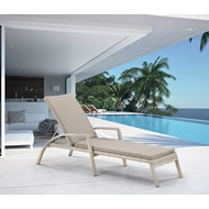 Шезлонг из иск.ротанга с матрасом A30C2-W85 latte (латте)
