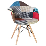 Стул Eames DAW PP620 светлые ножки, цвет ткани: мозаика